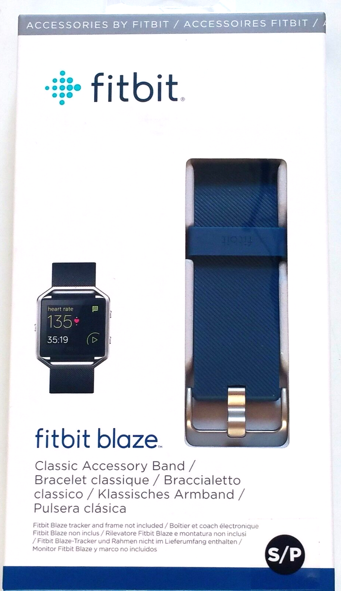 Fitbit Blaze Accessory Replacement Wrist Band Small Silicone Strap Blue New  OEM