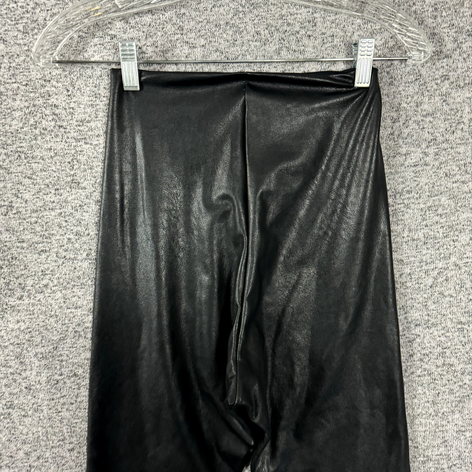 Commando Women's Size Medium Solid Black Faux Lea… - image 4