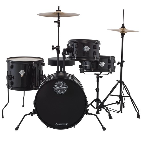 Ludwig LC178X016 Questlove Pocket Kit w/ Hardware & Cymbals, Black Sparkle 6410648980758 eBay