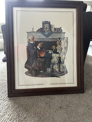 Norman Rockwell  Tea for Two  Framed Print Curtis Publishing Vintage Wall Art