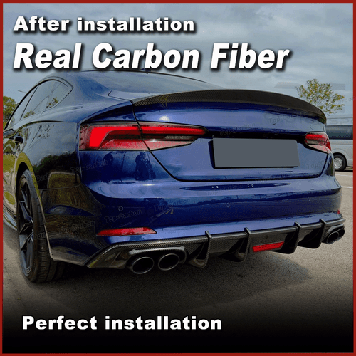 Difusor trasero de carbono difusor parachoques faldón trasero para AUDI A5 Sline S5 17-20 - Imagen 4 de 10