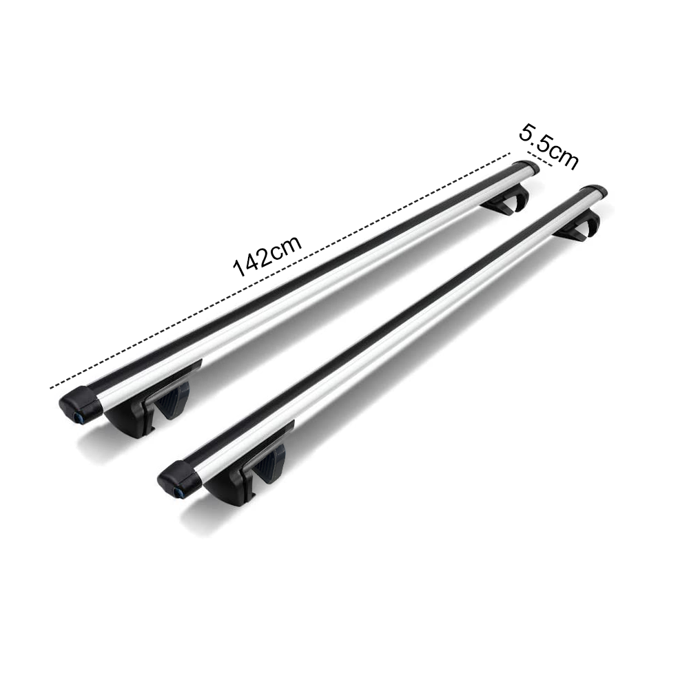 Universal Car Roof Racks Pod Aluminium Cross Bars Adjustable 135cm