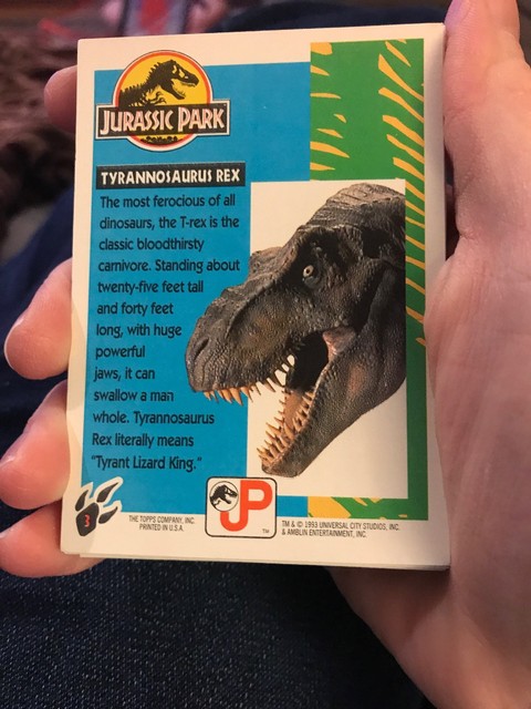 JURASSIC PARK 1993 Topps Lot Of 17 Trading Cards Universal City CC EBay