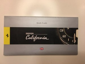 Ferrari California - Quick Reference Guide Manual - UK Version - 3378/