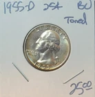 1955 D 25C Toned Uncirculated