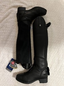 Bottes D'équitation CAVALLO En Cuir Noir - Taille UK 5 / EU 38 - Occasion état Correct