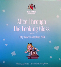 ALICE THROUGH THE LOOKING GLASS 5 COIN COLLECTION 2021 IN TOWER MINT SEALED PACK
