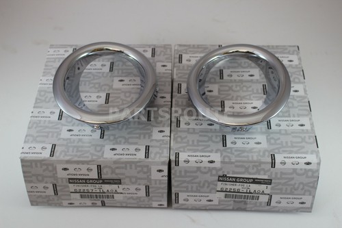 OEM Fog Lamp Panel Trim Set – Front Left & Right For Infiniti G37, Chrome & Black