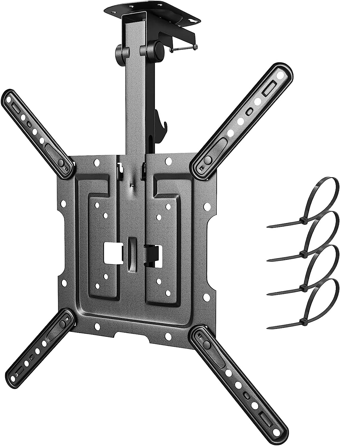 Flip down TV Mount, Manual Folding Ceiling TV Mount for Most 23'' to 55'' Tvs, H