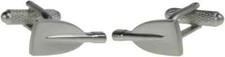 Rowing Oars Cufflinks Silver Colour Onyx Art Box Rowing Oars Cuff Links.