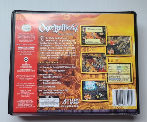 Ogre Battle 64 Person Of Lordly Caliber CASE ONLY Nintendo 64 N64 Box ANY 4+ 20% - Picture 2 of 5