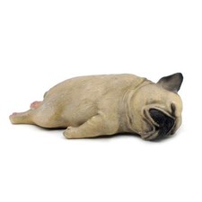 Doggyland Miniature Sleeping Pug Figurine 5  Polyresin