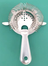 Bi-Cor Cocktail Shaker Ice/Martini Strainer Wire Rings Stainless Steel Vintage