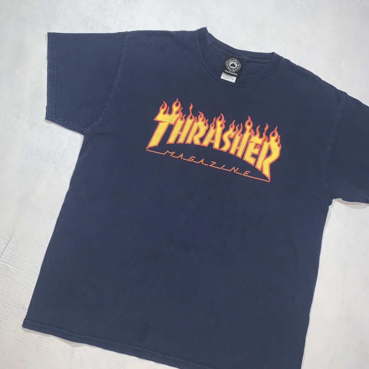 売り出し大特価 90s old THRASHER フレイム Tシャツ L ブラック