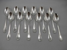 Cailar Bayard, 12 cuillères à thé/café/dessert, Métal argenté, Excellent état