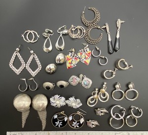 silver costume earrings