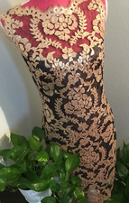 TADASHI SHOJI 4 Lace Sequin Sheath DressCocktail Formal Black Tie Party 3-A456-5