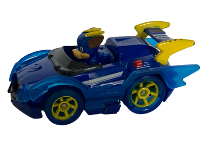PAW Patrol – Vehículo Transformable Super Charged De Chase – Coche Policía Que Se Convierte En Modo Superhéroe Con Proyectiles, Figura Incluida, Para Niños +3 Años