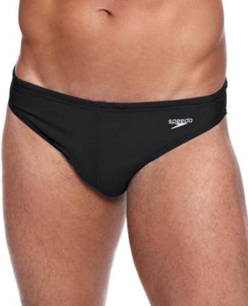 Speedo Men's Swimsuit Brief PowerFlex Eco Solar 34, Black
