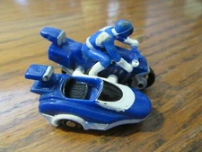 Vintage 1994 Bandai POWER RANGERS Mini Micro Blue Motorcycle and Side Car