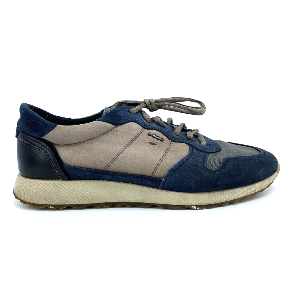 Mens 8.5 42 Ecco Astir Sneakers Navy Color Block Suede Low  display picture 2