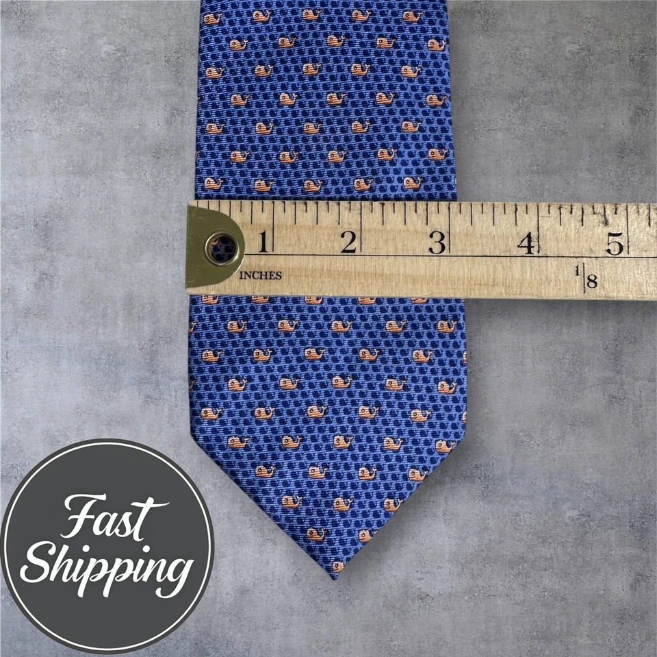 PIERRE CARDIN Tie Geometric Polka Dot 100% Silk Necktie Blue/Pink - Image 3 of 4