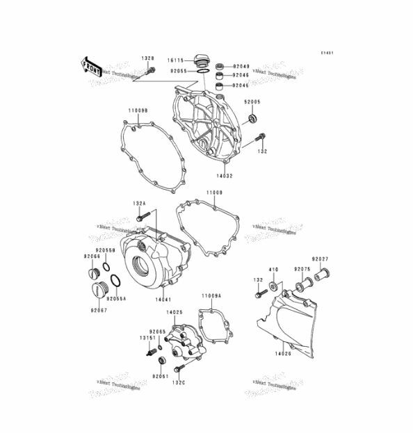1990-2001Kawasaki ER500 EN500 11009-1486 Alternator Cover Gasket