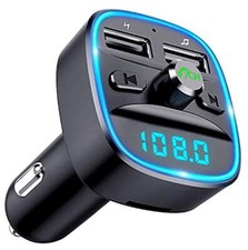  Upgraded  Bluetooth FM Transmitter for Car, Bluetooth Car Adapter MP3 Player