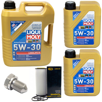 Motoröl Set 5W-30 LIQUI MOLY 7 Liter + Ölfilter + Schraube für Audi A4 A6 Avant 