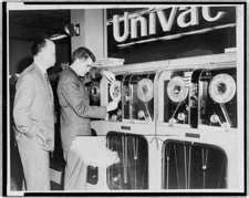 Man Prepares Univac Computer to Predict a Winning Horse,1959,Another Man