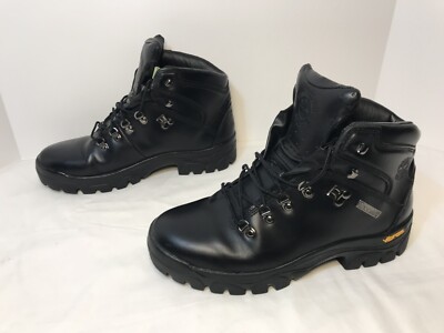 ? Timberland Vibram Waterproof Mid Black Leather Work Boot  display picture 1