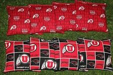 Cornhole Bean Bags Set of 8 ACA Regulation Bags UNIVERSITY OF UTAH FREE SHIP