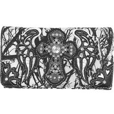 Camo Camouflage Western Cross Fashion Country Floral Crossbody Trifold Wallet