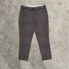 Brooks Brothers Women's Size 8 Natalie Fit Dress Pants Navy Geometric Stretch