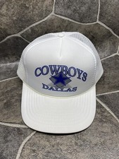 Vintage Dallas Cowboys Trucker Snapback Hat White Football NFL Nissin Rare