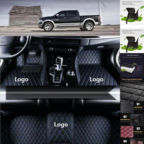 For Dodge RAM 1500 Car Floor Mats Waterproof Custom Auto Cargo Liners Carpets - Imagen 15 de 34