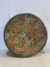 VERY RARE VINTAGE TIN BOX - SWISS CAFÉ CAGLIARI - FLORAL DECORATION