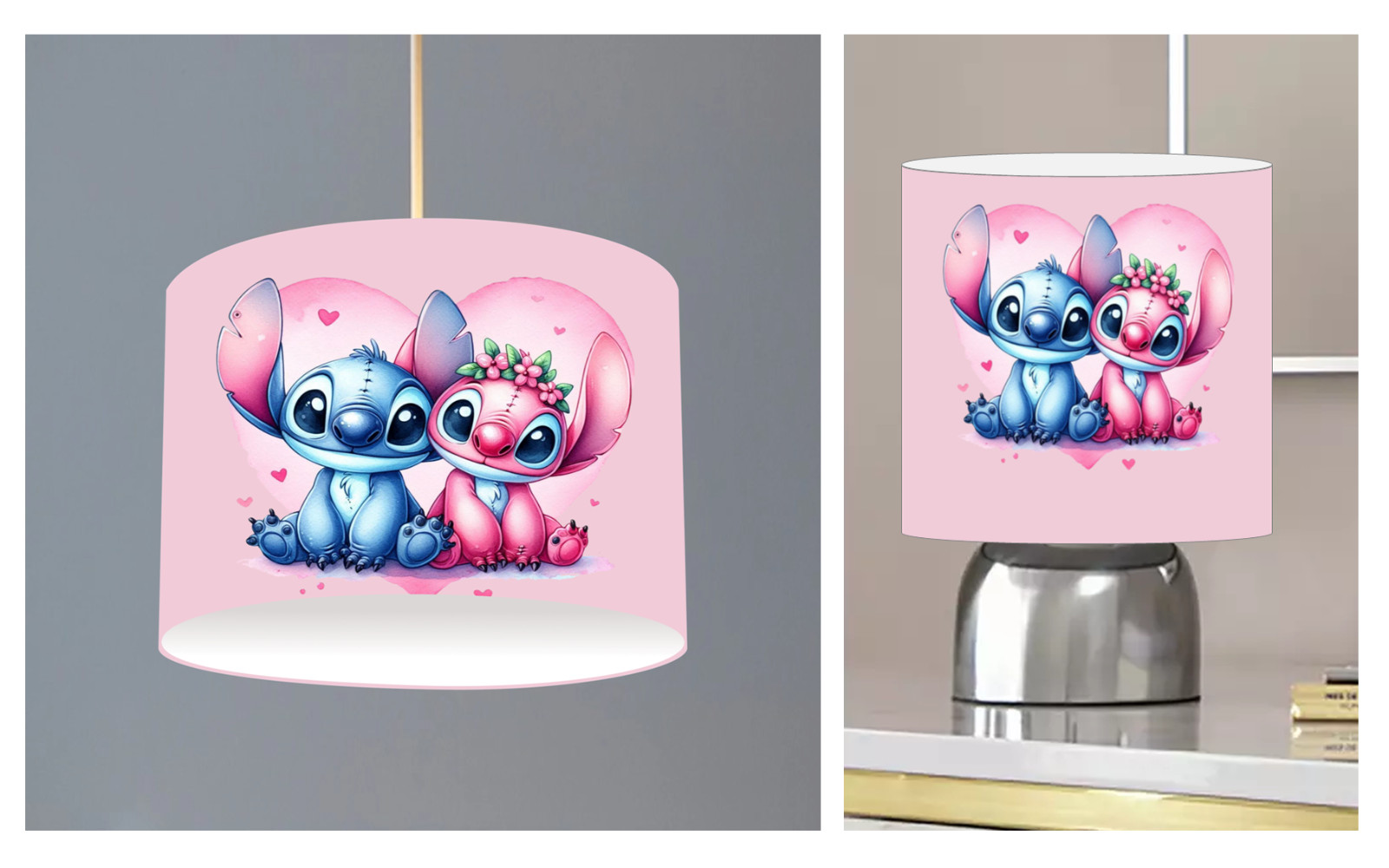 STITCH y ANGEL b elige entre pantalla de luz de techo, lámpara táctil o paquete