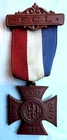 CIVIL WAR GAR WOMAN'S RELIEF CORPS WRC-F.C.L. MEDAL/RIBBON PINBACK BADGE © 1883