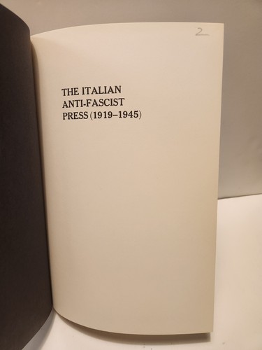The Italian Anti-Fascist Press Book 1919-1945 Frank Rosengarten 1968 HCDJ Case - Picture 5 of 8