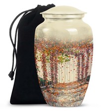 Flowers Garden Memorial Large Urn For Adult Man Woman 10 Inch