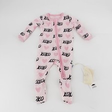 NWT KicKee Pink XOXO Pajamas Newborn Sleeper Zipper