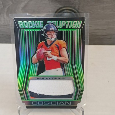 Panini Obsidian 2019 Drew Lock Rookie Eruption Relics Green #RE-4 /25