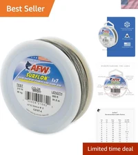 Stealthy 210lb Stainless Steel Fishing Leader Wire, 300ft - Bright, Black, Camo