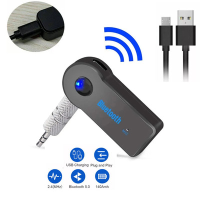 USB Wireless Bluetooth 5.0 Transmitter Empfänger 2in1 Audio Adapter 3,5mm Aux Auto