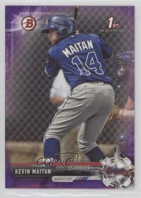 2017 Bowman Prospects Purple 27/250 Kevin Maitan #BP100 0j6