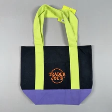 Limited Trader Joe's Mini Halloween Black Green Canvas Tote Bag - SHIPS TODAY 🎃