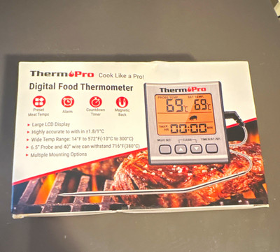 ThermoPro TP-16S Digital Meat Thermometer Probe Alarm Timer Magnetic