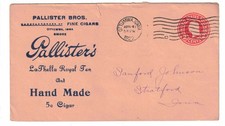 1922 Ottumwa Iowa Pallisters Bros Cigar Advertising Cover to Stratford