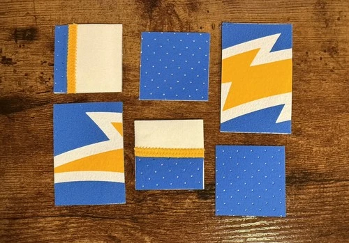 Lot of Justin Herbert Chargers Game Used Worn Patches Swatches NFL NO COA CARDS